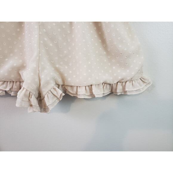 (J5) Ellison Women Romper Short Size M Long Sleeve Buttons Elastic Waist Boho - Picture 4 of 8